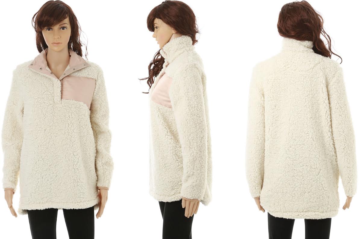 Sherpa Pull Over Ivory  $15